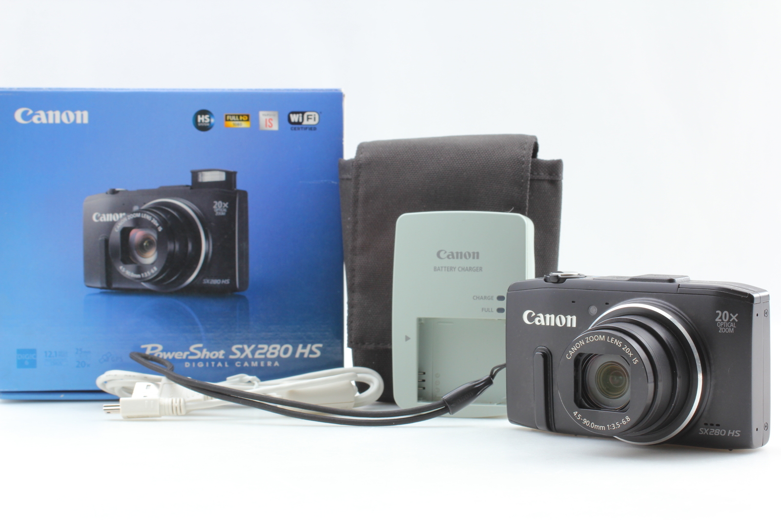Canon PowerShot SX280 HS 12.1MP Digital Camera - Black for sale 