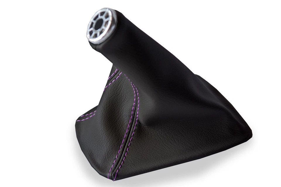 Fits 2000-2005 Toyota Celica PVC Leather Manual Shift Boot Cover Purple Stitch - Изображение 3 из 4