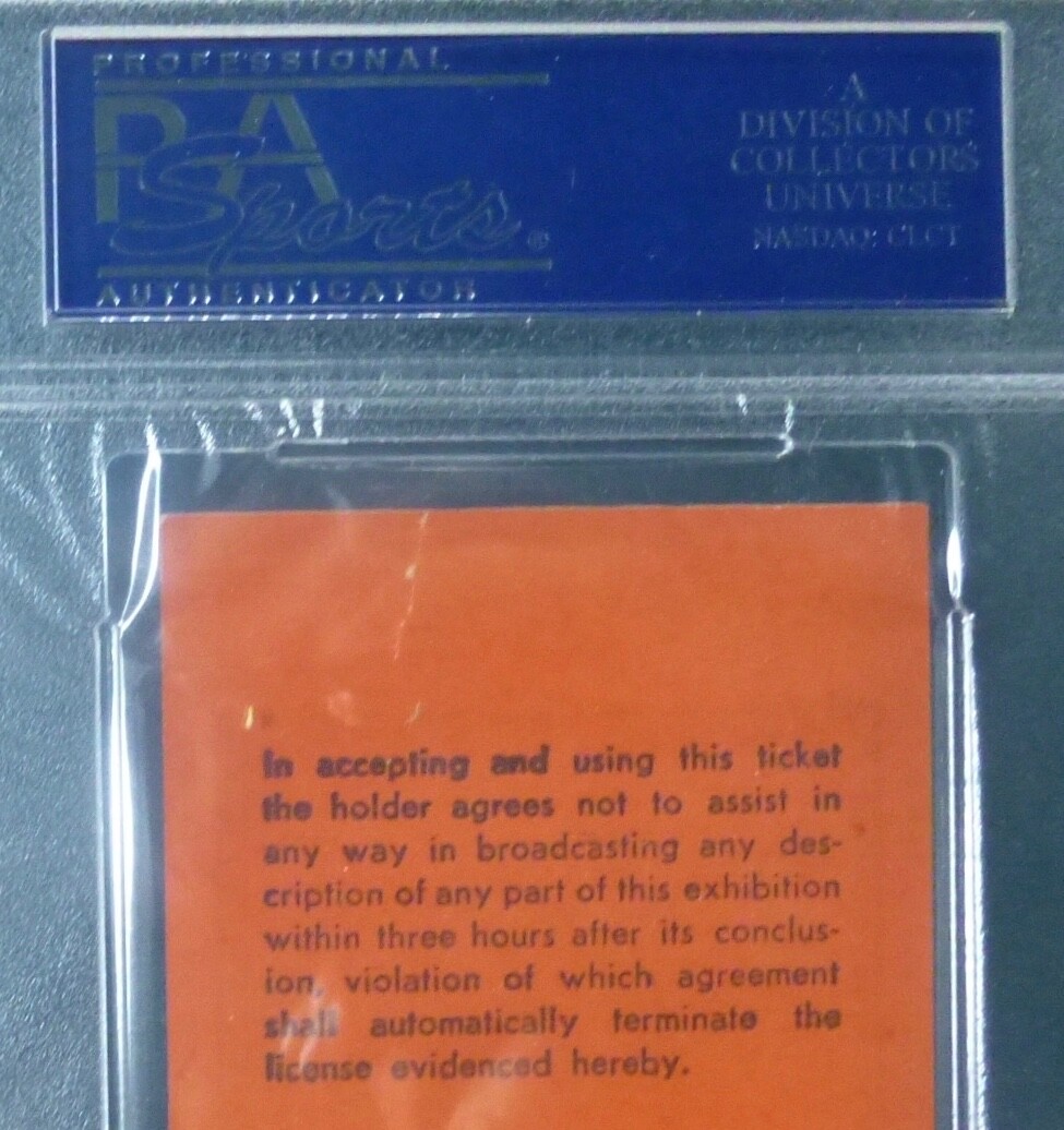 1953 ROCKY MARCIANO VS JERSEY JOE WALCOTT ORANGE FULL BOXING TICKET