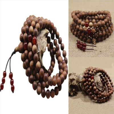 8mm sandalwood bead 108 bracelet red agate Jewelry Yoga