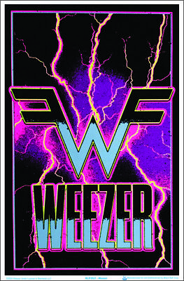 Weezer Poster - Electric Flocked Blacklight Poster 23x35