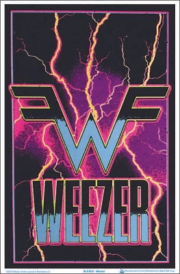 SCORPIO POSTERS Weezer Poster - Electric Flocked Blacklight Poster 23x35