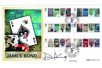 IAN FLEMING'S BOND FDC Cover signiert von Daniel Craig 2008