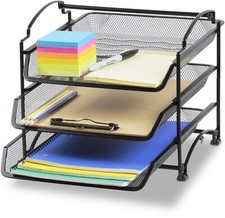 Tray Organizer for Document  Letters with 3 Tier Stackable Desktop