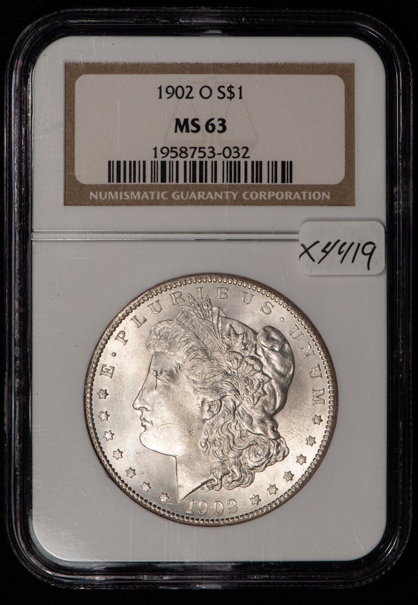 1902-O $1 Morgan Silver Dollar - Mint Error Strike Through - NGC