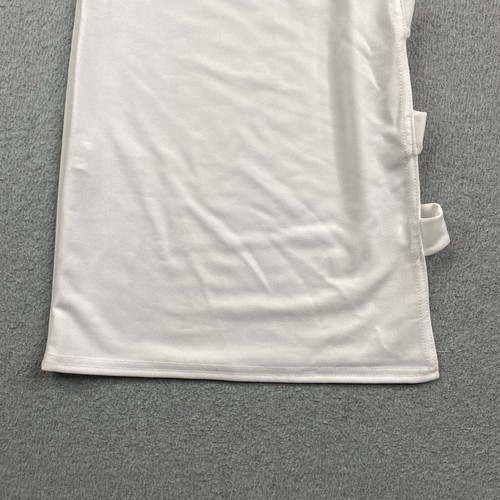 NEW Pretty Little Thing Dress Womens US 0 Split Side Bandeau Bodycon White Crepe - Picture 3 of 14