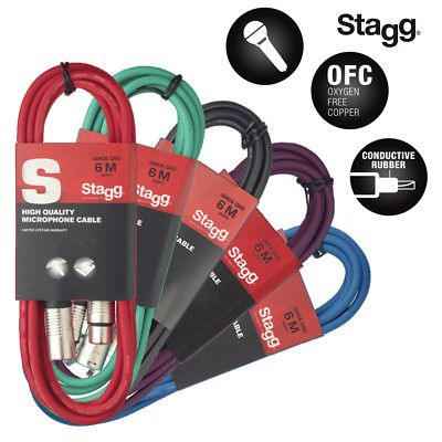 Stagg 6 m XLR-Kabel Stecker auf Buchse Mikrofon & Audiosignalkabel