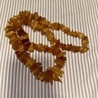 SUPERB ANTIQUE ART DECO MARBLED HONEY AMBER BAKELITE NECKLACE — photo 9