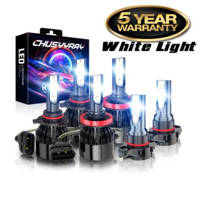 For Chevy Tahoe 2015-2016 2017 2018 2019 6x Combo LED Headlights + Fog Bulbs