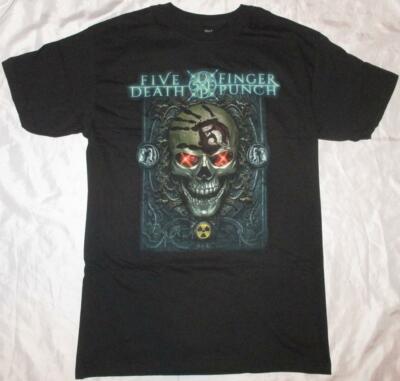 Five Finger Death Punch Iron Skull T-Shirt Men's Medium M FFDP Metal New