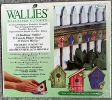 Wallies 12099 Birdhouses Pre-pasted Wallpaper Cutouts Washable Strippable
