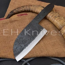 12'' Handmade Carbon Steel Hunting Knife making Sharp Cleaver Blank Blade Knife