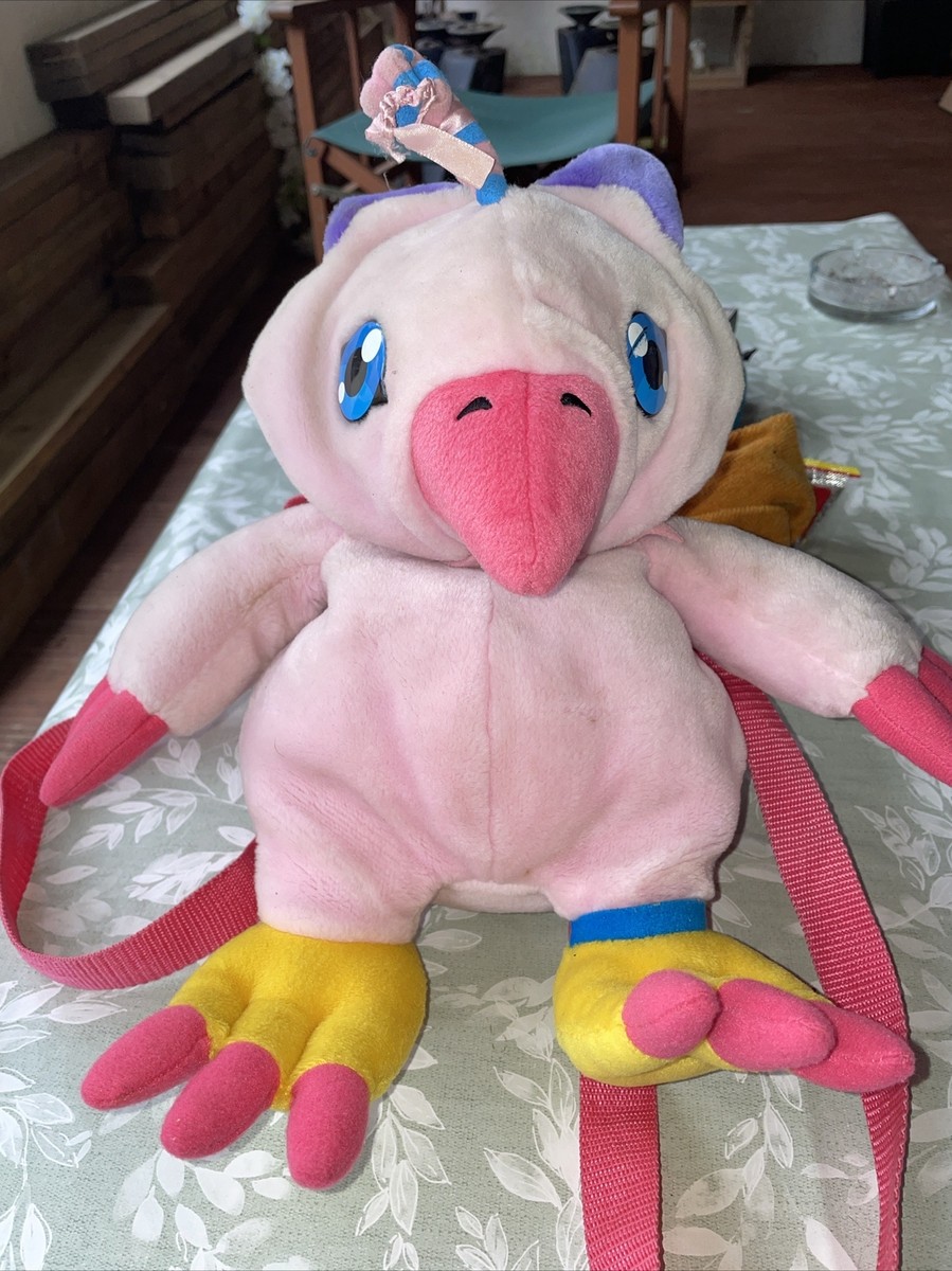 RARE Digimon Biyomon Backpack Plush Bag Year 2000 Digital Monsters