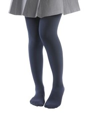 Girls Winter Warm Fleece Lined Tights Thick Dance Tights 6-8 Navy Blue