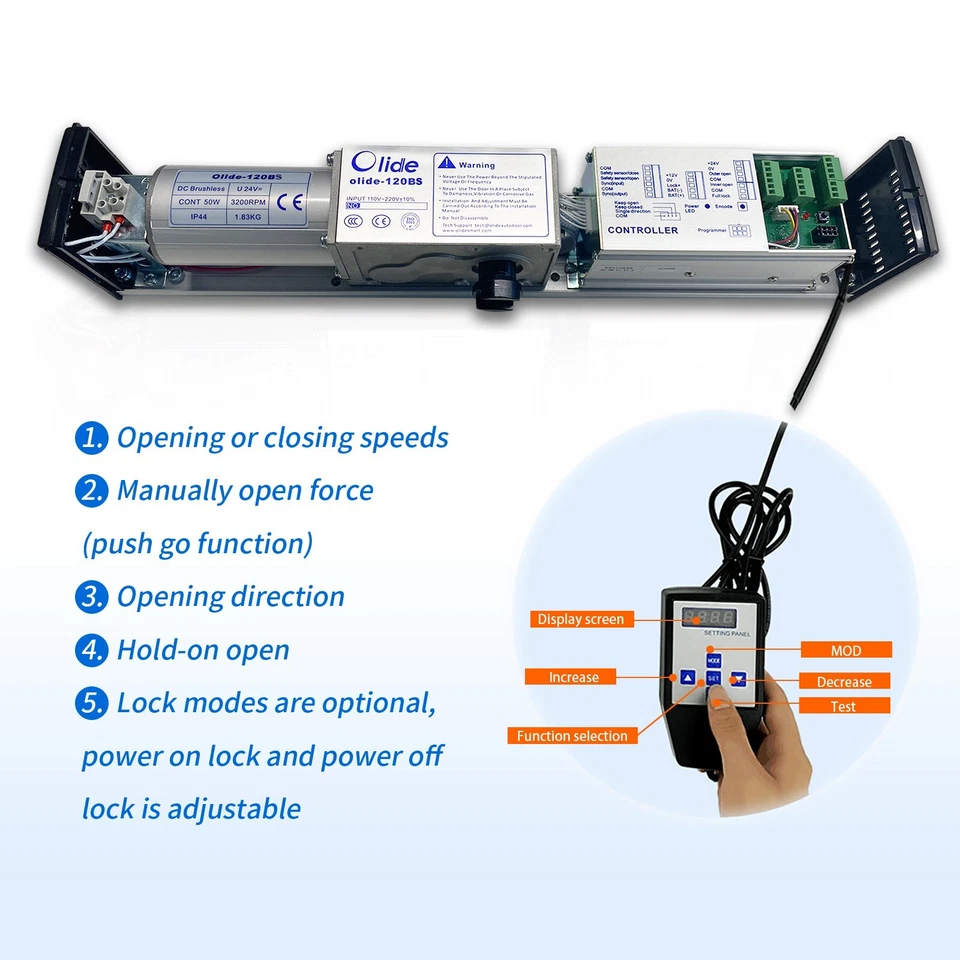 Touchless Sensor Automatic Swing Door Opener with 2pcs Passive Infrared Sensor - Image 3 of 4