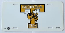 NCAA Georgia Tech Yellow Jackets Plastic License Plate Tag T