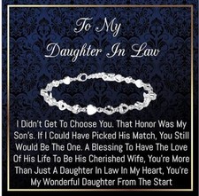 To My daughter in law Gifts, Daughter in law Bracelet, Daughter in law weddin...