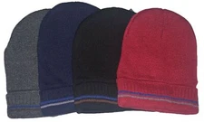 4 Pcs Asst Color Warm Knit Beanie hat with Insulated for Men Extra Warm & Comfor