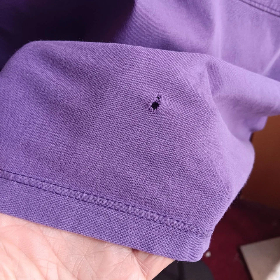 L.L. Camisa de bolsillo de manga larga morada Bean grande de Russell Athletic 100 % algodón Foto 4 de 4