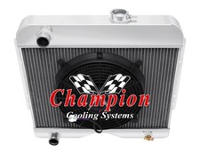 Rockin Champion 3 Row All Aluminum Radiator W 12 Fan For 1946 - 1964 Willys Rockin Champion 3 Row All Aluminum Radiator W 12 Fan For 1946 - 1964 Willys