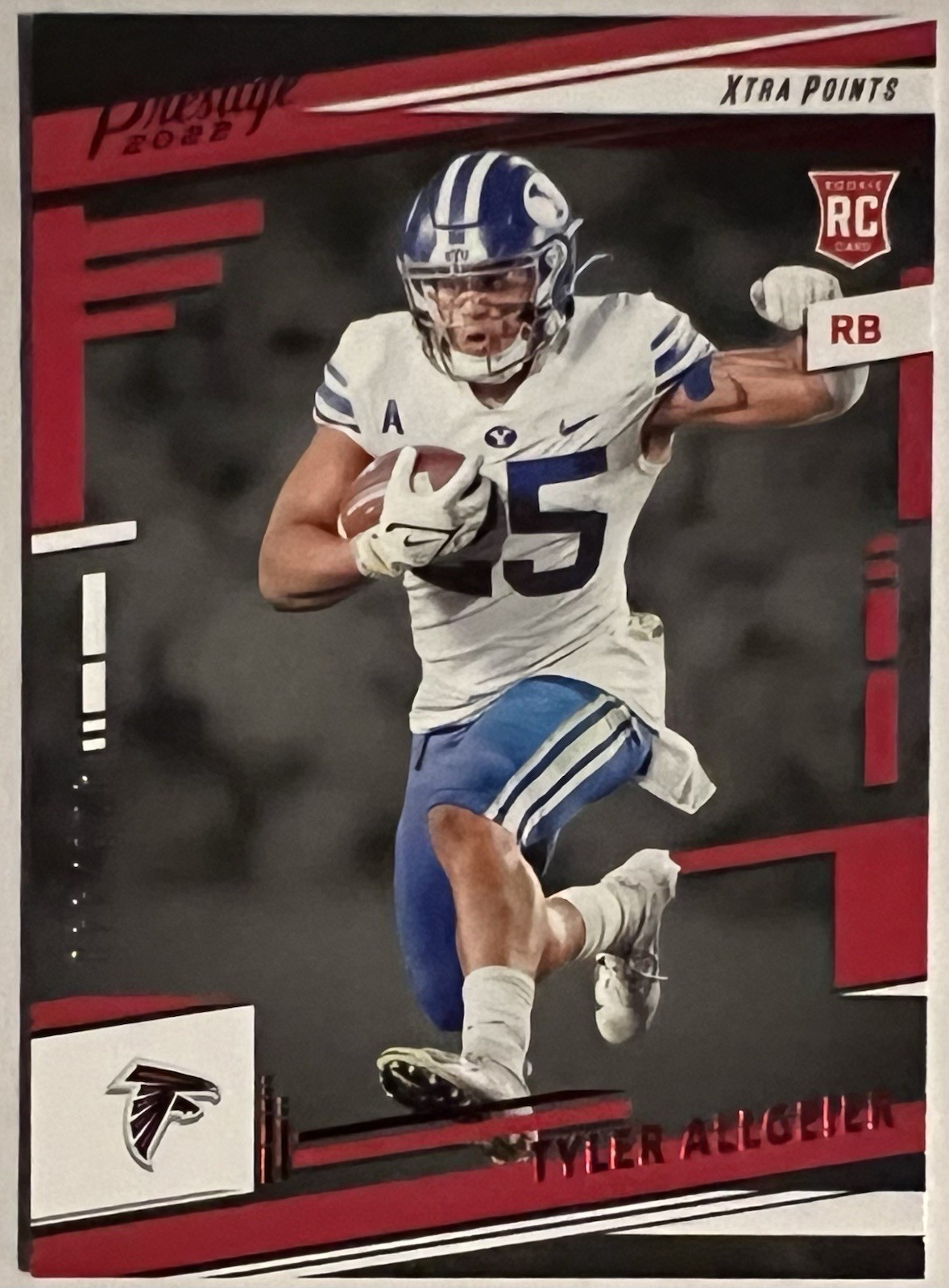 2022 Panini Prestige Tyler Allgeier #357 Xtra Points Red /449 (RC)