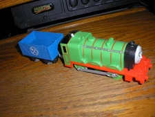 NICE Tested Working Plastic PERCY Motorized Thomas the train Blue Coal Car