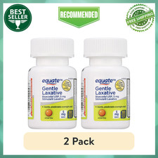  2 Pack Equate Bisacodyl Gentle Laxative Tablets for Adult Constipation, 100 Ct