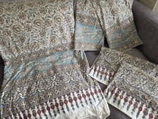 Pottery Barn Selena Kalamkari Duvet Cover SET 2 Cases & 2 Euro 100% Cotton KING