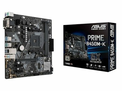 Original ASUS PRIME B450M-K Socket AM4 Motherboard AMD B450 DDR4 USB3.1 MicroATX