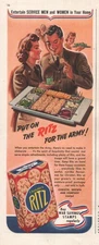 1943 Canadian Christie’s Ritz Crackers ad Women’s Army CWAC WWII