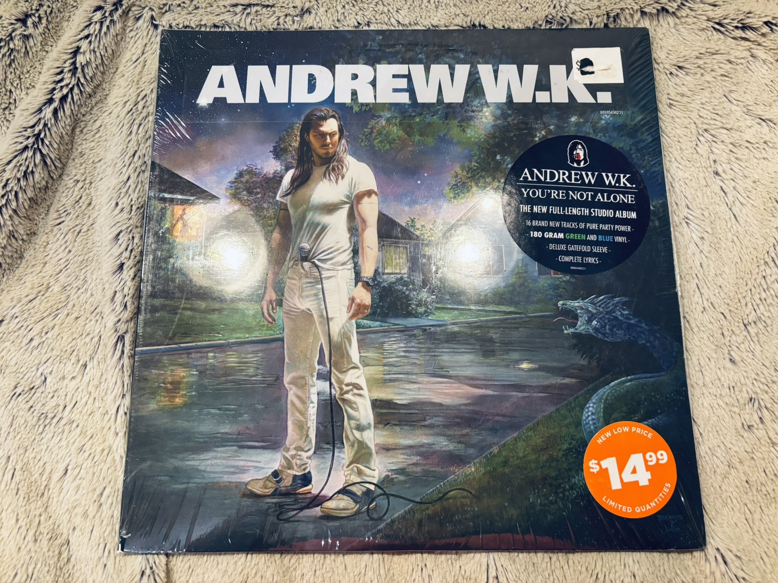 Andrew W.K. - You're Not Alone 180g Green/Blue Vinyl LP 2018 New Sealed
