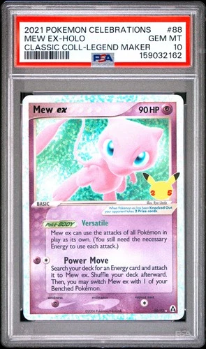 2021 POKEMON CELEBRATIONS CLASSIC COLLECTION #88 MEW EX-HOLO PSA 10