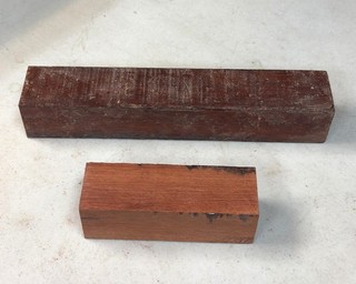 Bloodwood wood turning blanks (2) dry No cracks 11.75" 5.75"