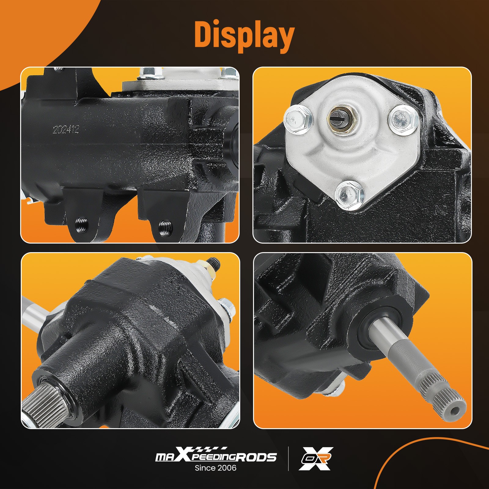 Manual Steering Gear Box w/ 3/4-30 Input Spline Black for GM 1965-1991 91032277