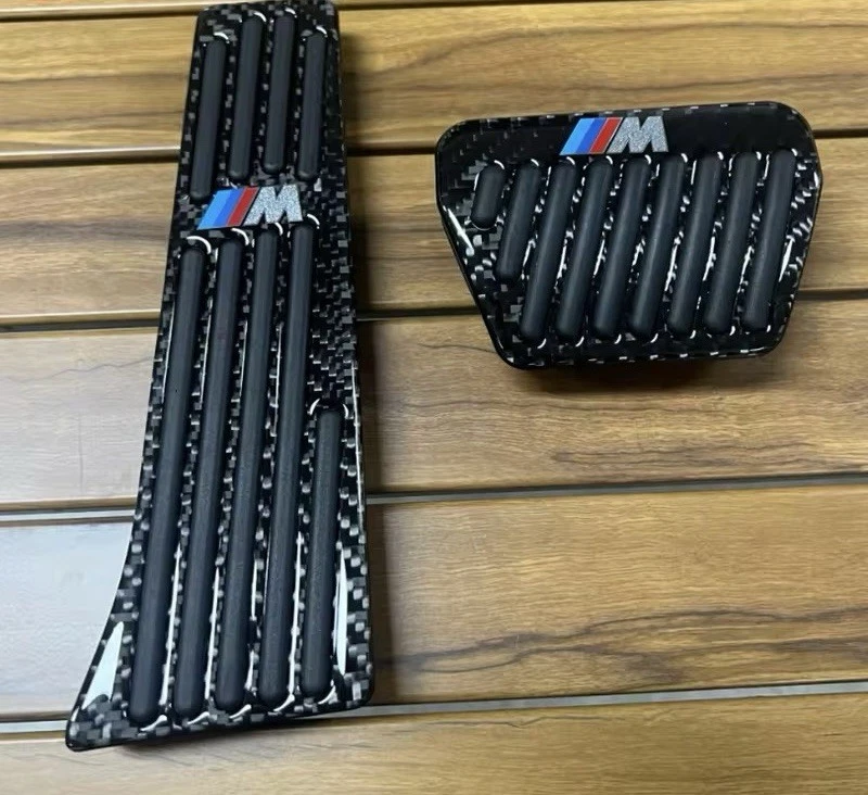 BMW Carbon Fibre Foot Brake Throttle Pedals M4 F82 F83 G82 G83 M8 F91 F92 F93 - Image 2 of 4