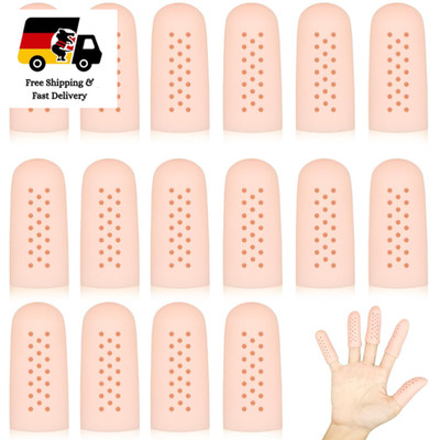 HINGTAI Fingerschutz Gel-Fingerlinge 16 Stück Mit Luftlöchern, Atmungsaktiv