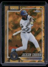 JACKSON CHOURIO 2026 TOPPS CHROME SAPPHIRE #51 GOLD REFRACTOR 28/50 BREWERS