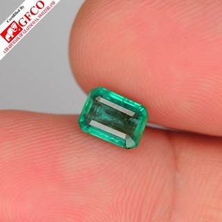 💎GFCO FULL CERTIFIED 1.31ct Octagon Natural Green Emerald Ethiopia Superb Gem