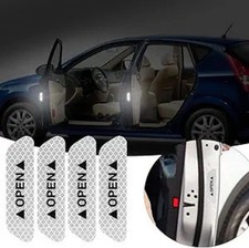 Open Warning Reflective Safety Decals, 4PCS Silver Anti-Collisio Color: Silver