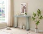 Kings Brand 36-Inch Console Entryway Table, Narrow Sofa Table, Ice Blue