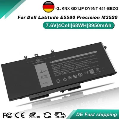 CREABEST Batteria 7.6V 68WH GJKNX GD1JP per Dell Latitude 5590 5480 5280 15 3530 93FTF 3DDDG