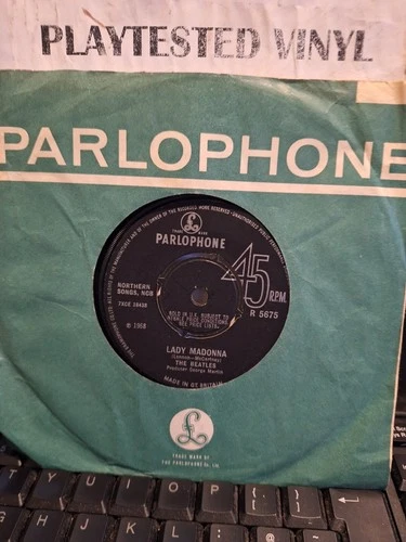 THE BEATLES LADY MADONNA / THE INNER LIGHT  VG  7" VINYL 45 SINGLE RECORD