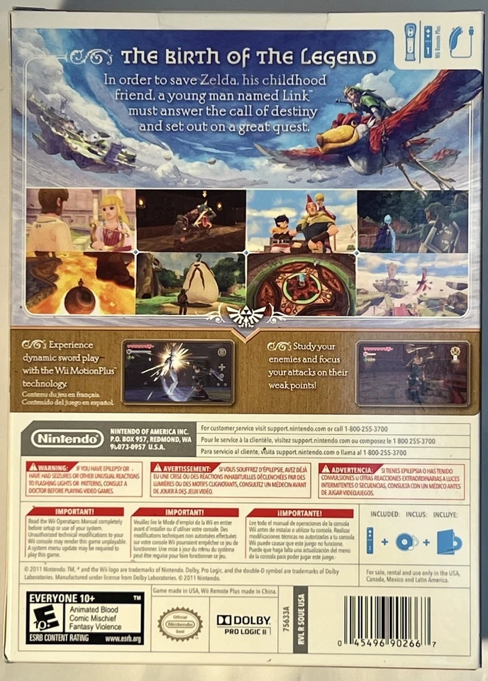 THE LEGEND OF ZELDA SKYWARD SWORD  25 Anniversary BUNDLE! w/ Wii Mote BRAND NEW! - Image 2 of 4