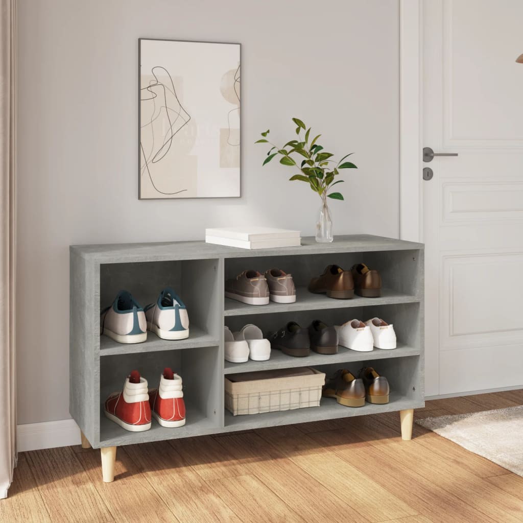Scarpiera 102x36x60 cm Grigio Cemento Legno Multistrato Offerta