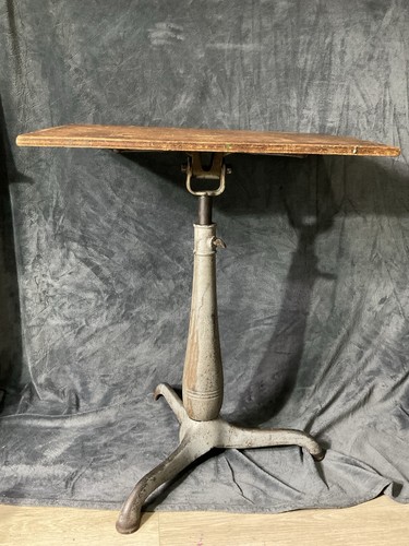 Antique Industrial Cast Iron Drafting Table  Standing Desk  1910s Dietzgen