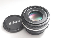 Nikon Nikkor AI-S 50mm f/1.8 Pancake Lens Used, Optically Clear, Shutter Flash O