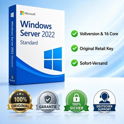 Windows Server 2022 Standard | Original Retail Key | Schnelle Lieferung
