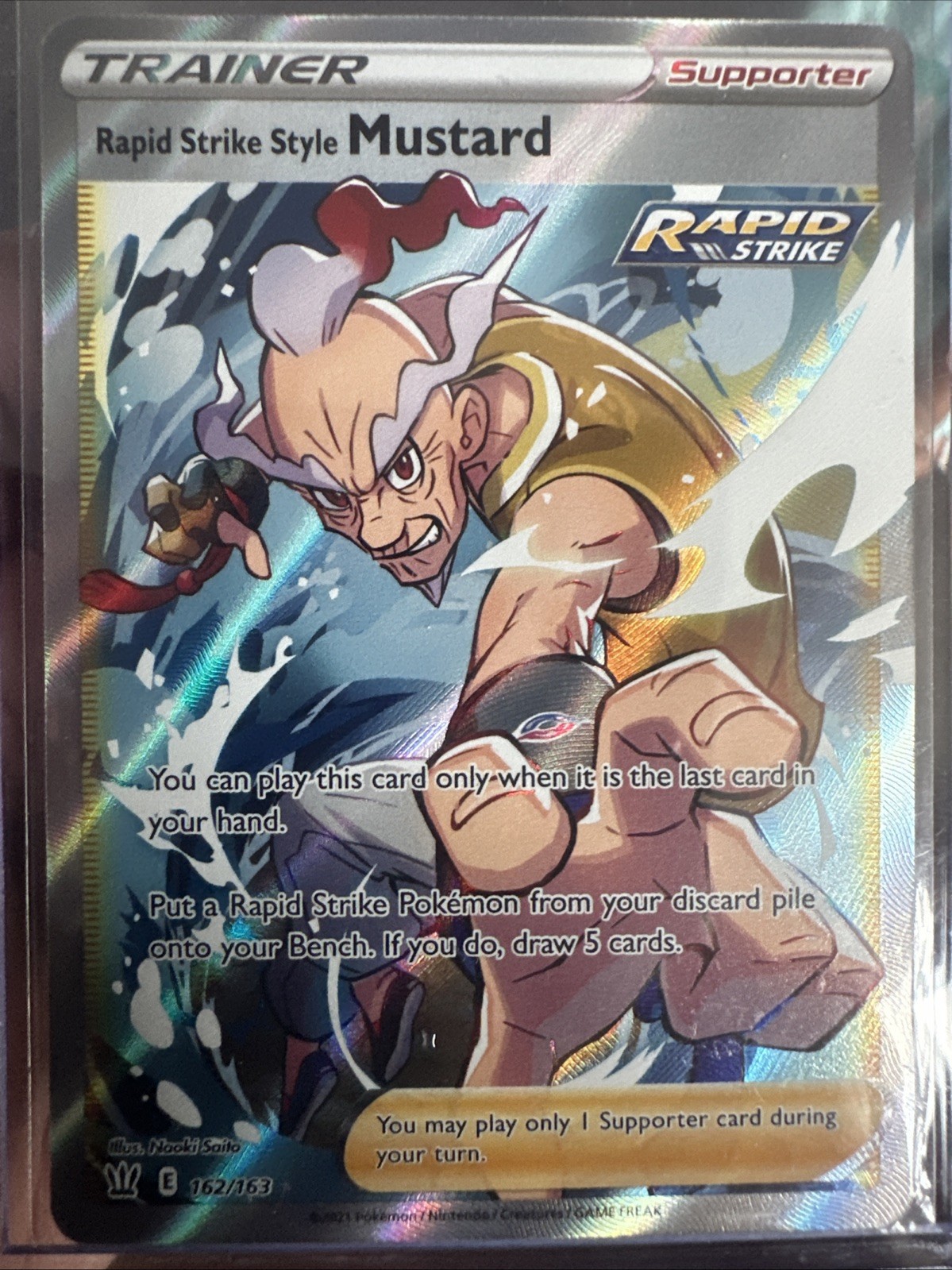 Rapid Strike Style Mustard 162/163 - Battle Styles Ultra Rare - Pokémon TCG (NM)