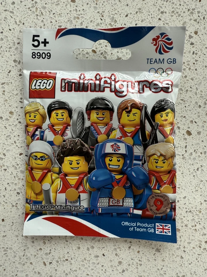 Complete Set 8909 Lego 2012 London Olympics Team GB Minifigs -  FACTORY SEALED  - Image 4 of 4