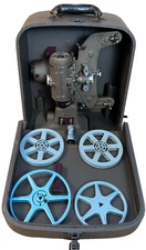 Bell & Howell Master 400, 8mm Movie Projector Filmo-Case-Powered up-As Is.
